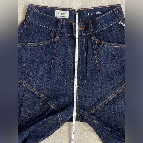 Pilcro Seamed Flounce High Rise Wide Jeans NWT - Picture 12 of 14